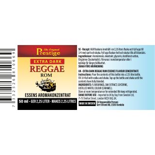 Extra Dark REGGAE Rum essence 50 ml / Romessens 50 ml