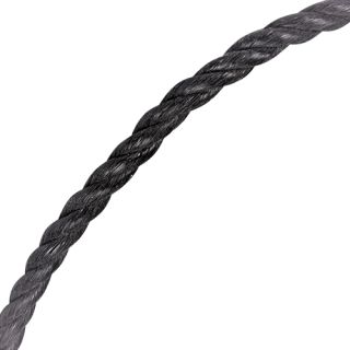 PE flätad 8 mm svart lina, 350 meter på rulle